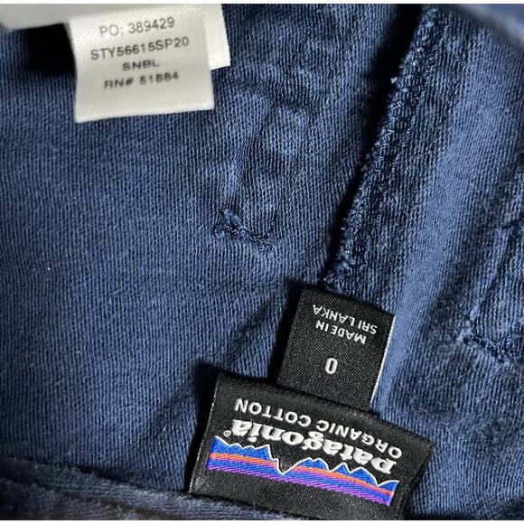 Patagonia Women 0 Organic Cotton Slub Hiking Pants GORPcore Blue Wide Leg 56615 - Picture 12 of 13